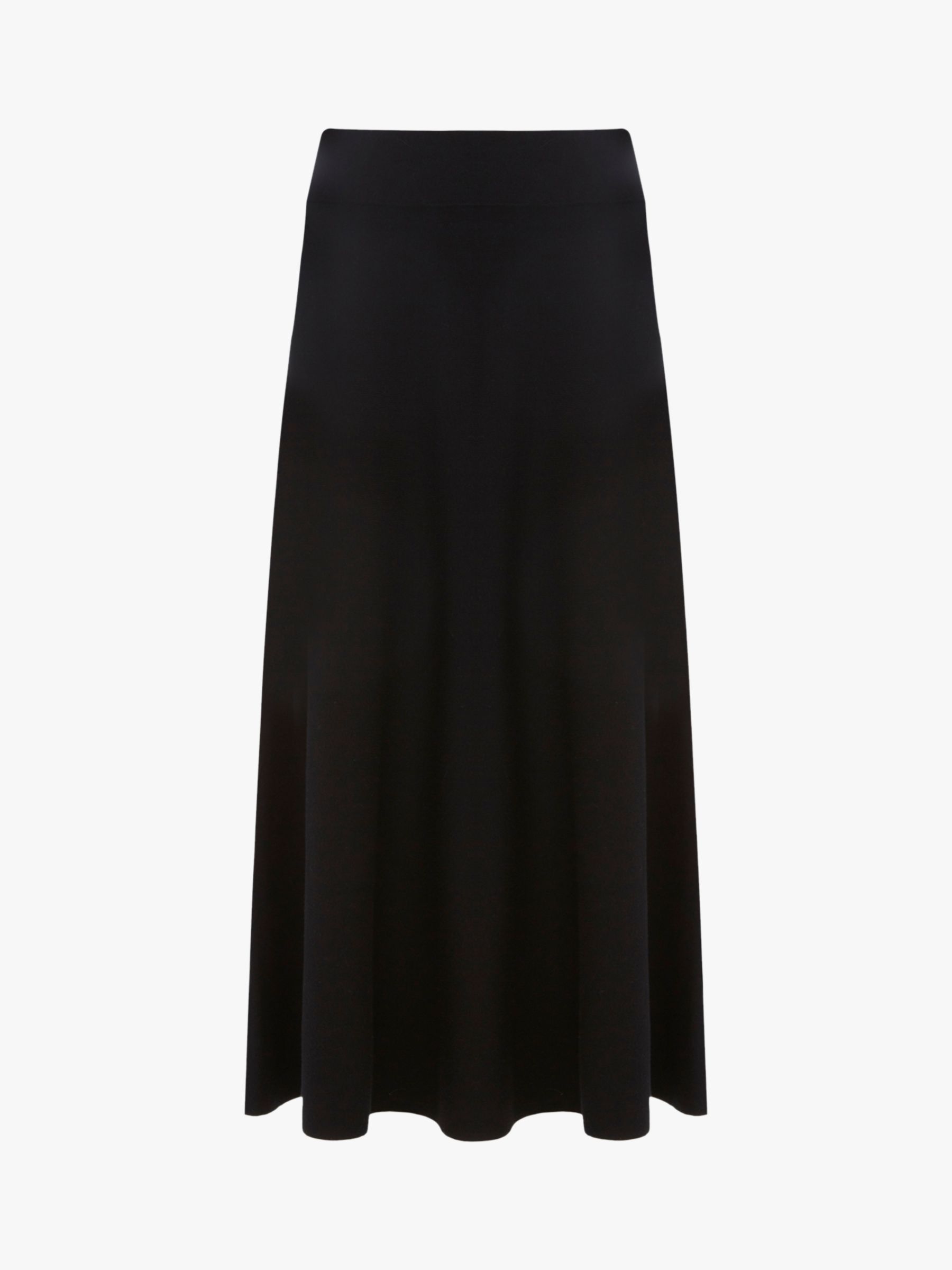 Mint Velvet A-Line Midi Skirt, Black
