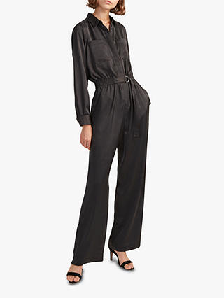 French Connection Enid Crepe Jumpsuit, Dark Slate