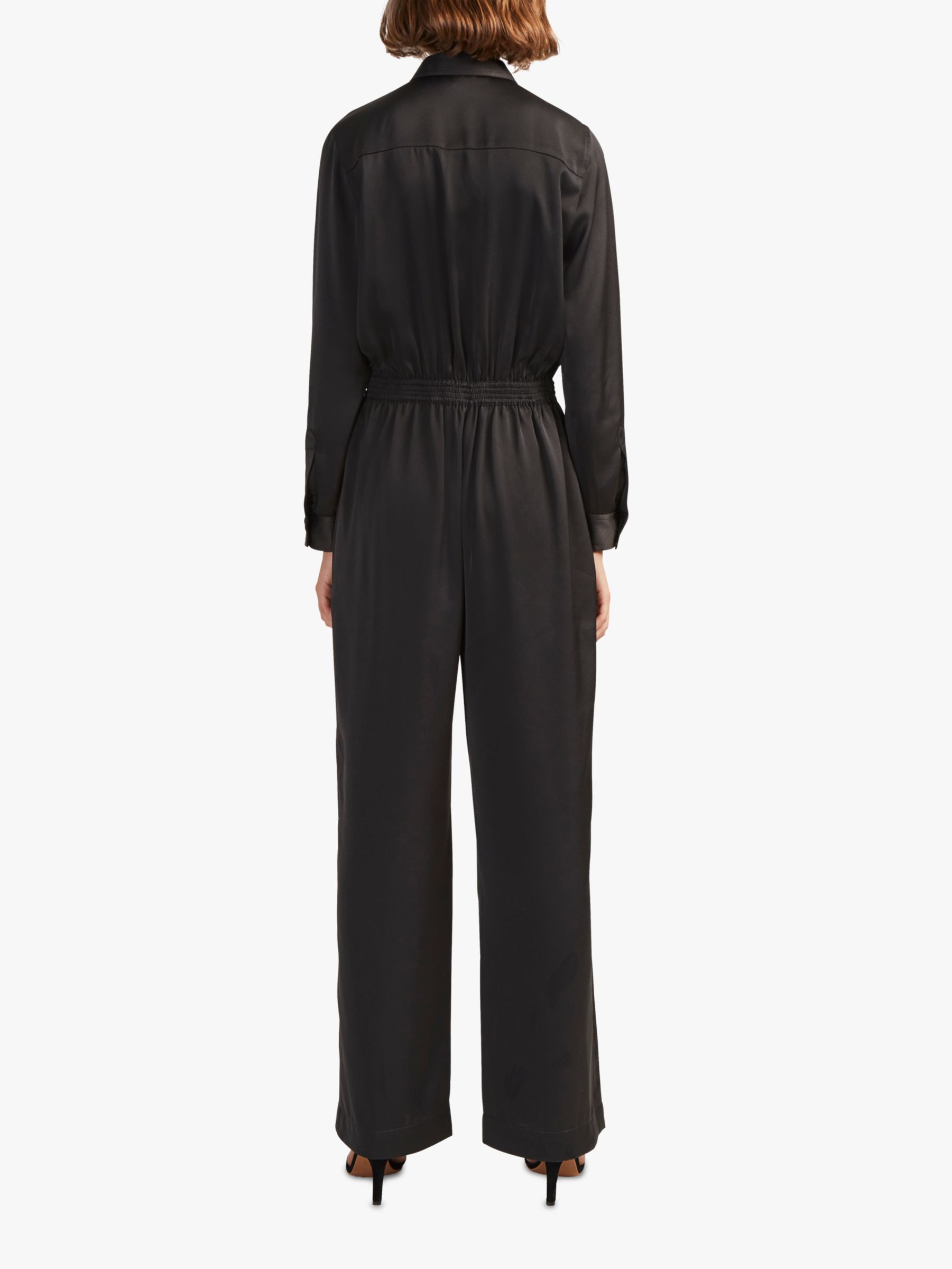 French Connection Enid Crepe Jumpsuit, Dark Slate