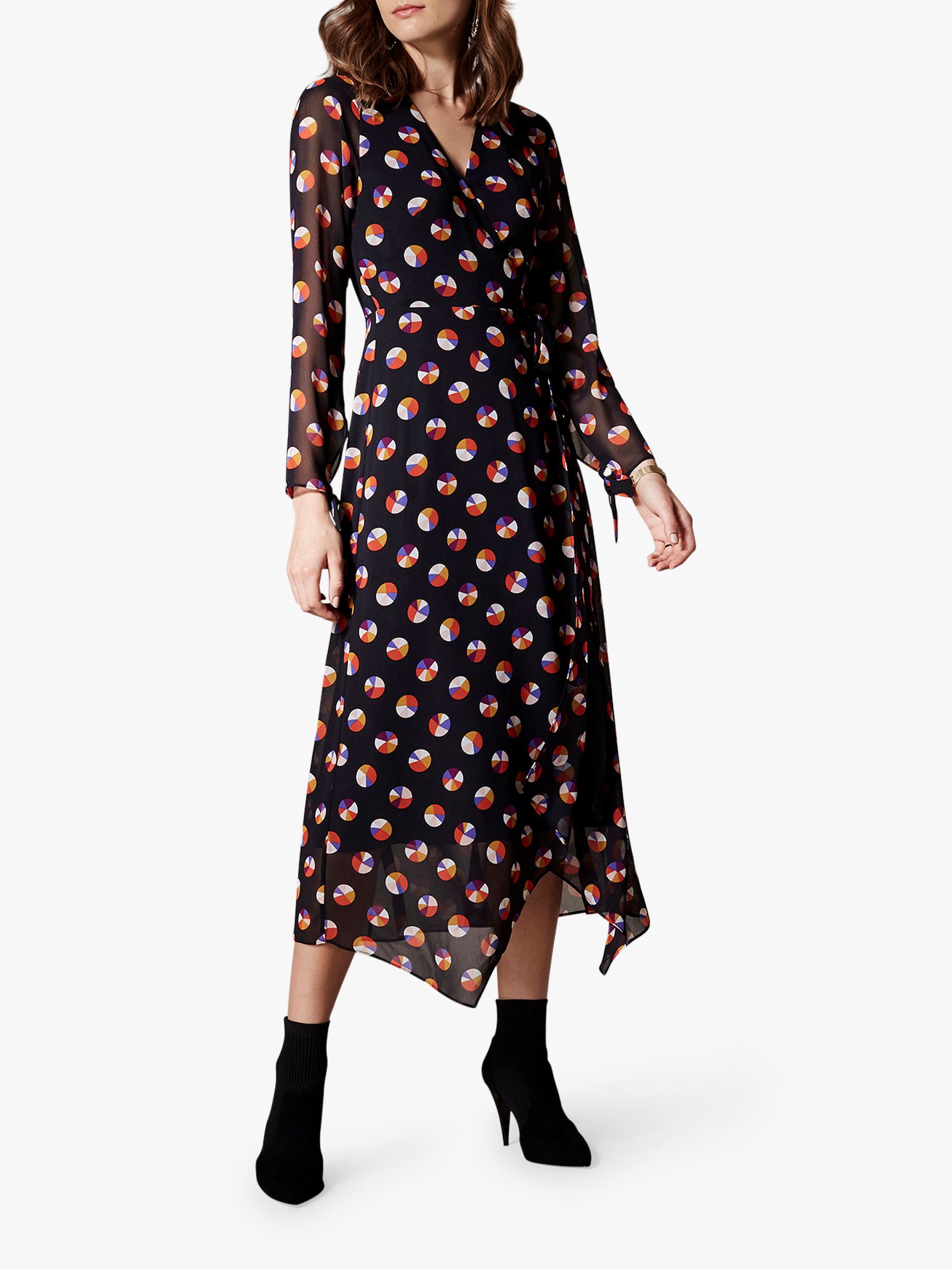 karen millen colour pop wrap dress