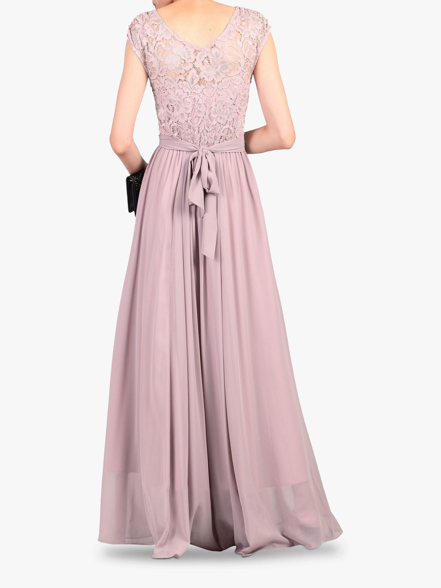 jolie moi lace bodice maxi prom dress