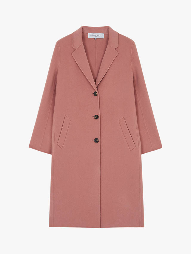 Gerard Darel Marina Wool Coat, Pink at John Lewis & Partners