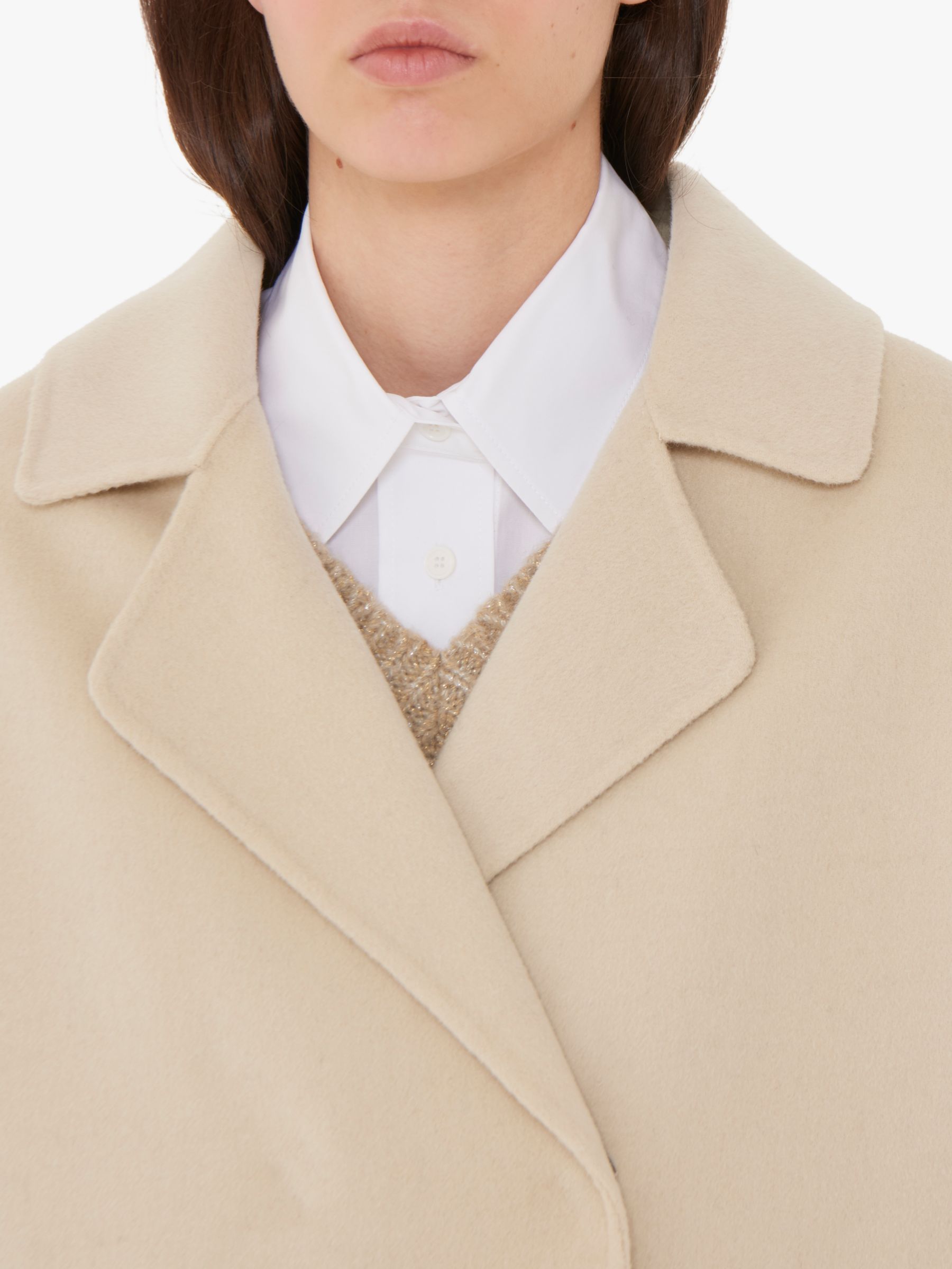 Gerard Darel Marilou Wool Coat White At John Lewis Partners