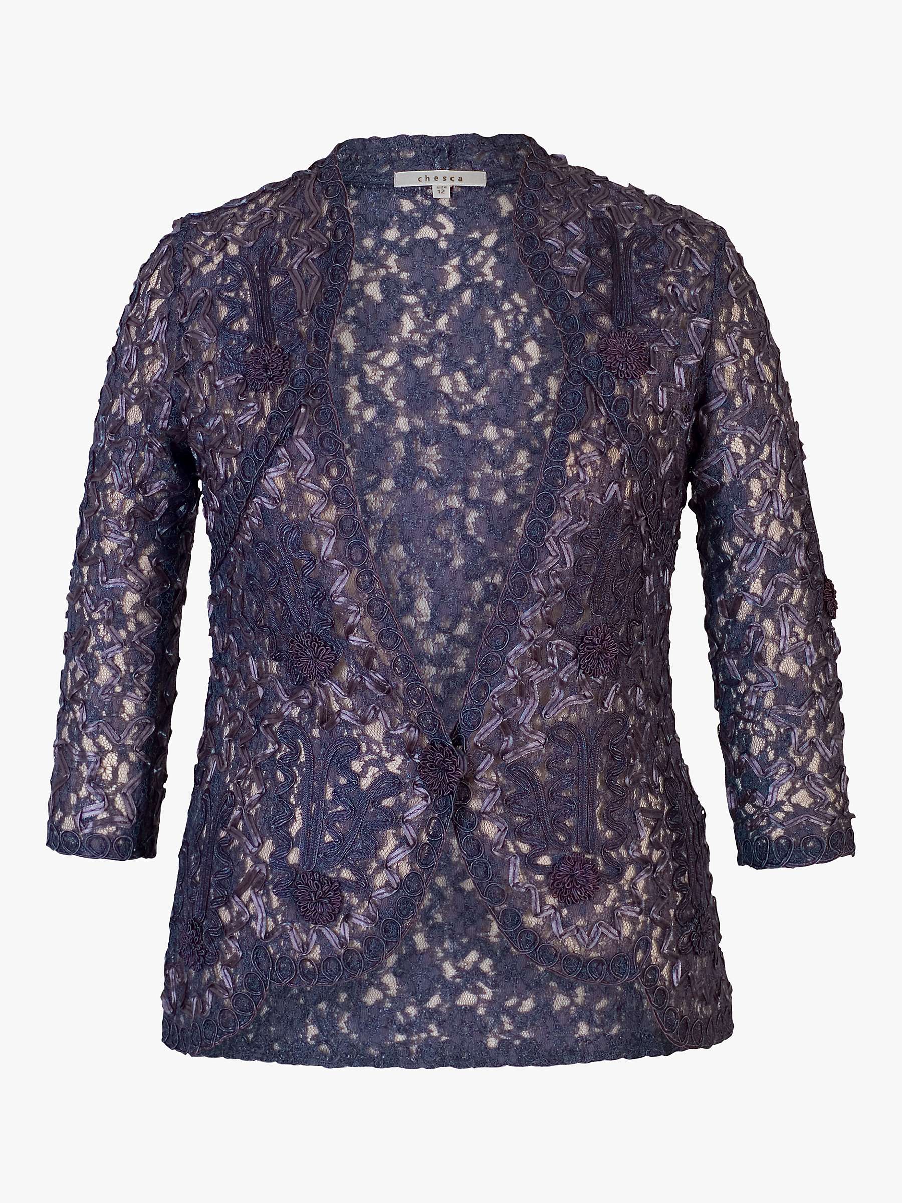 Buy Chesca Lace Cornelli Embroidered Trim Jacket Online at johnlewis.com