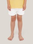John Lewis Children's Cotton School PE Shorts, White