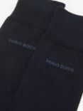 BOSS Plain Socks, Pack of 2, Dark Blue