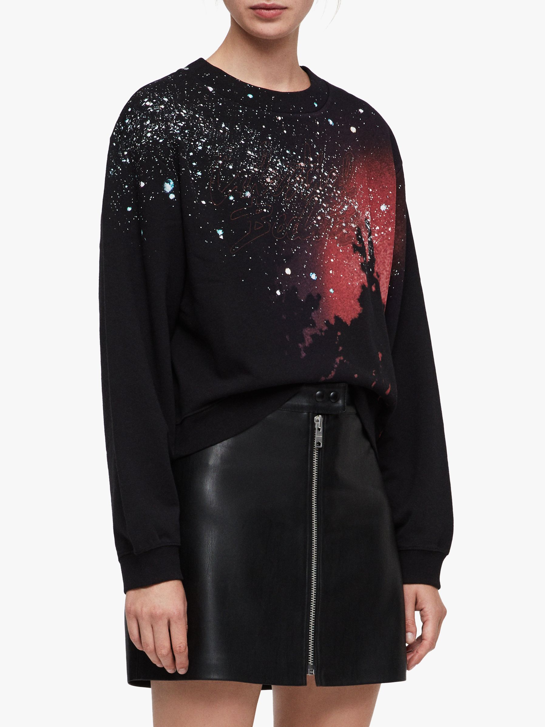 AllSaints Celestial Tia Sweatshirt, Vintage Black