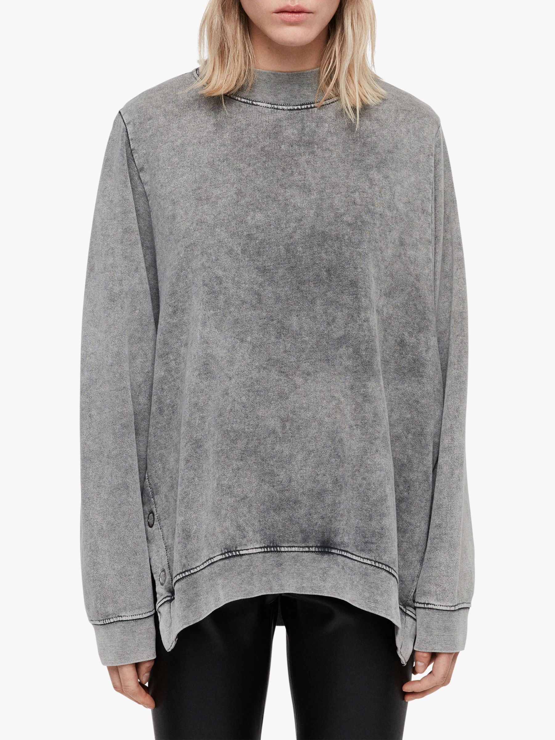 AllSaints Leti Freida Sweatshirt, Light Grey