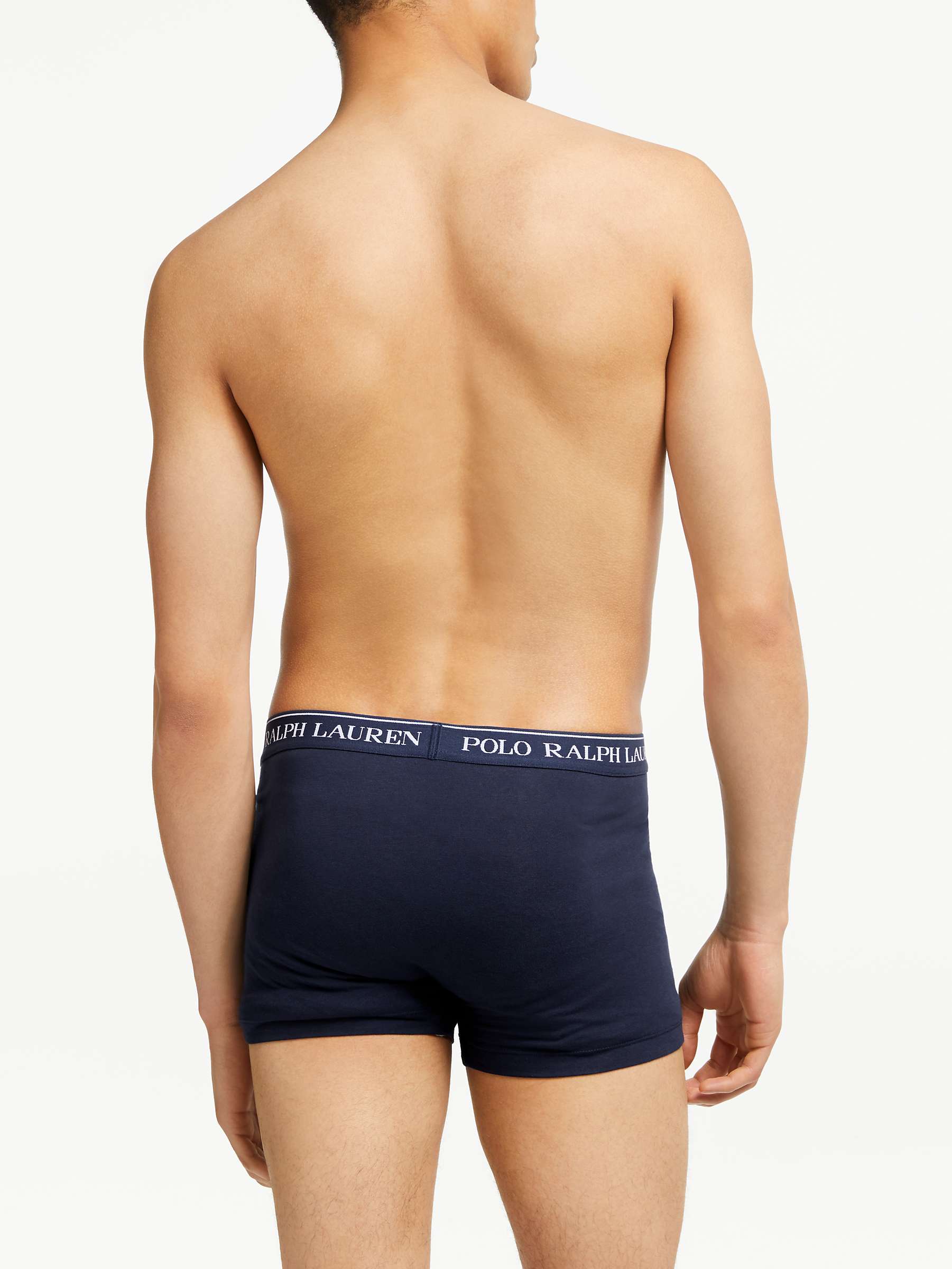 Buy Polo Ralph Lauren Stretch Cotton Trunks, Pack of 3, Blue/Red/White Online at johnlewis.com