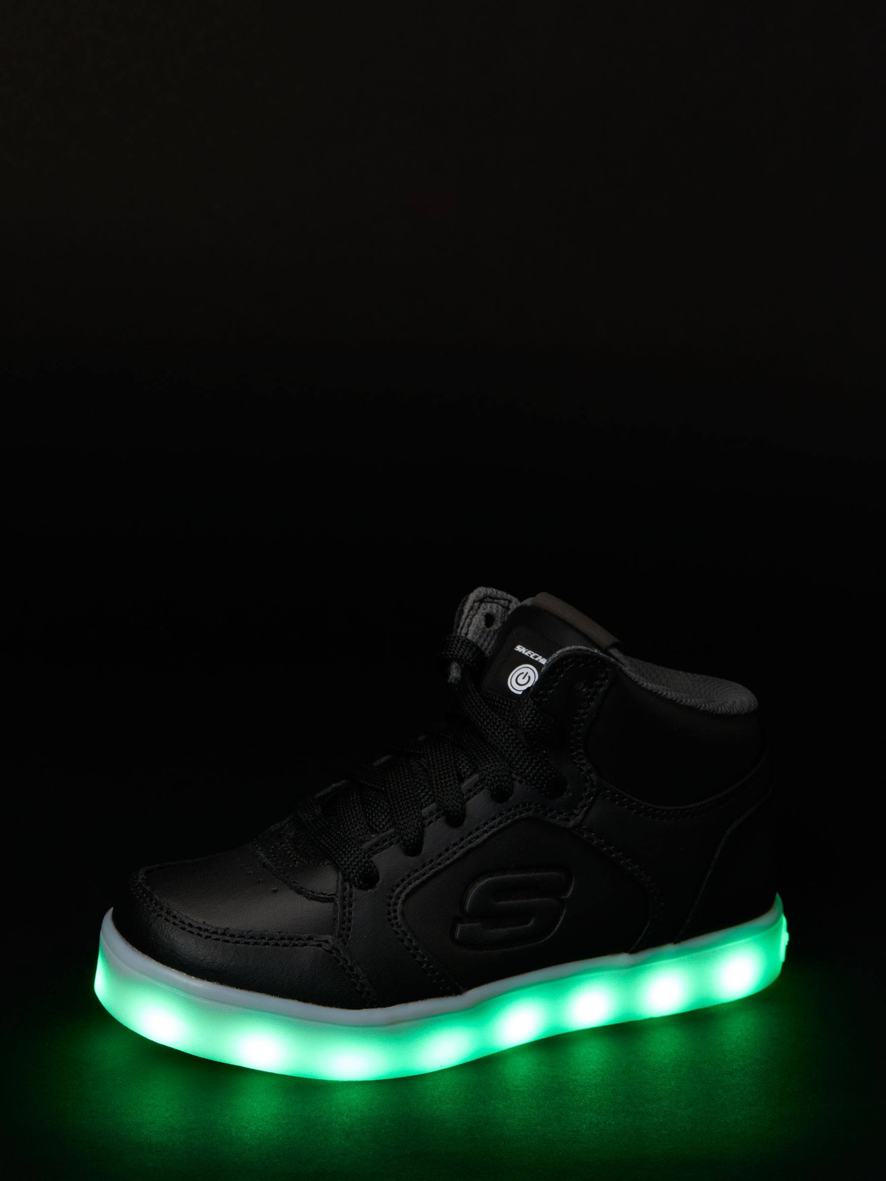 skechers light up shoes black