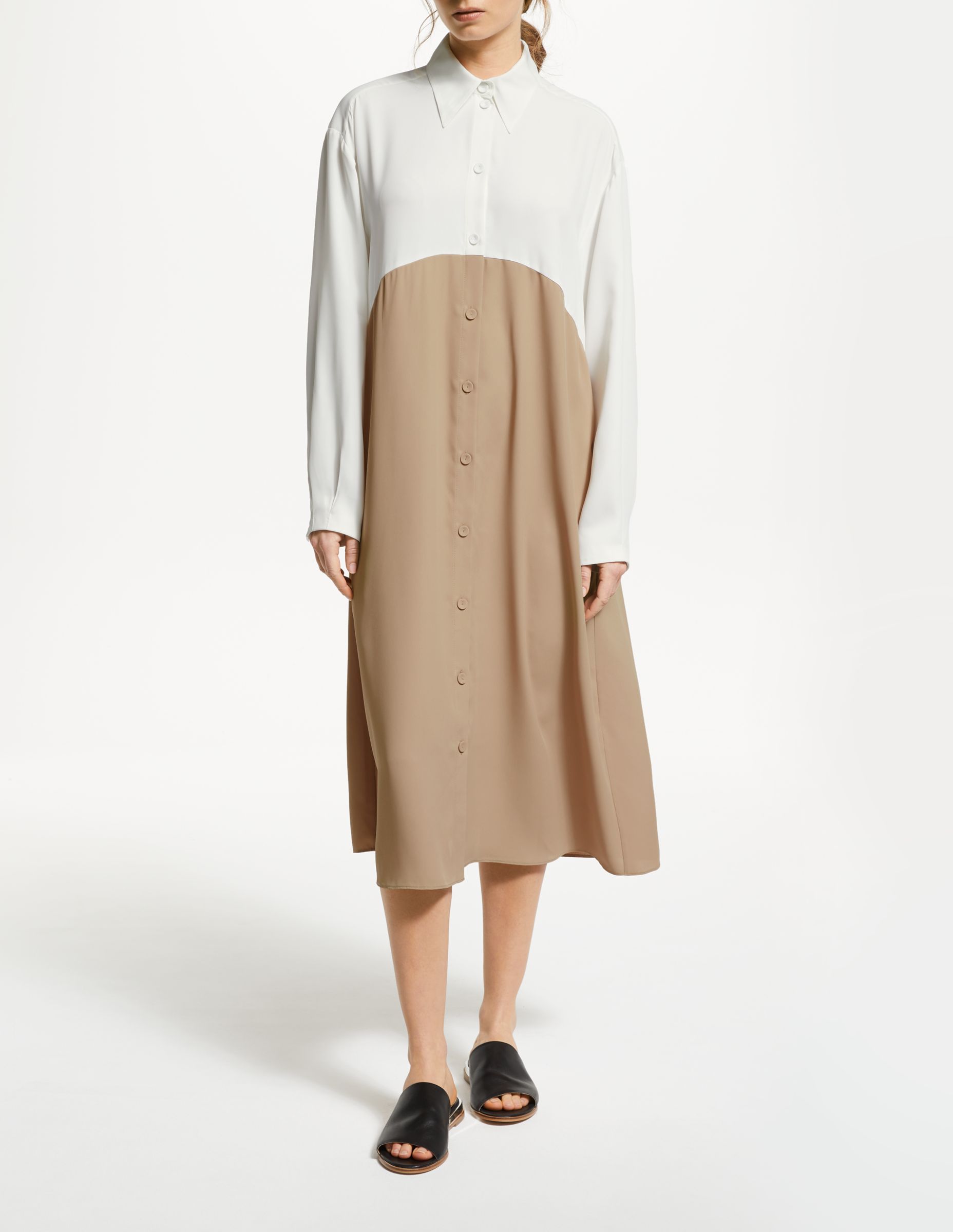 Modern Rarity J. JS Lee Midi Shirt Dress, Natural