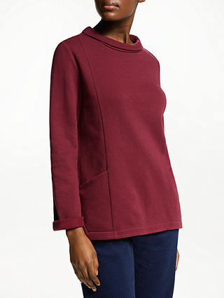 Seasalt Bareroot Slant Pocket Sweatshirt, Garnet
