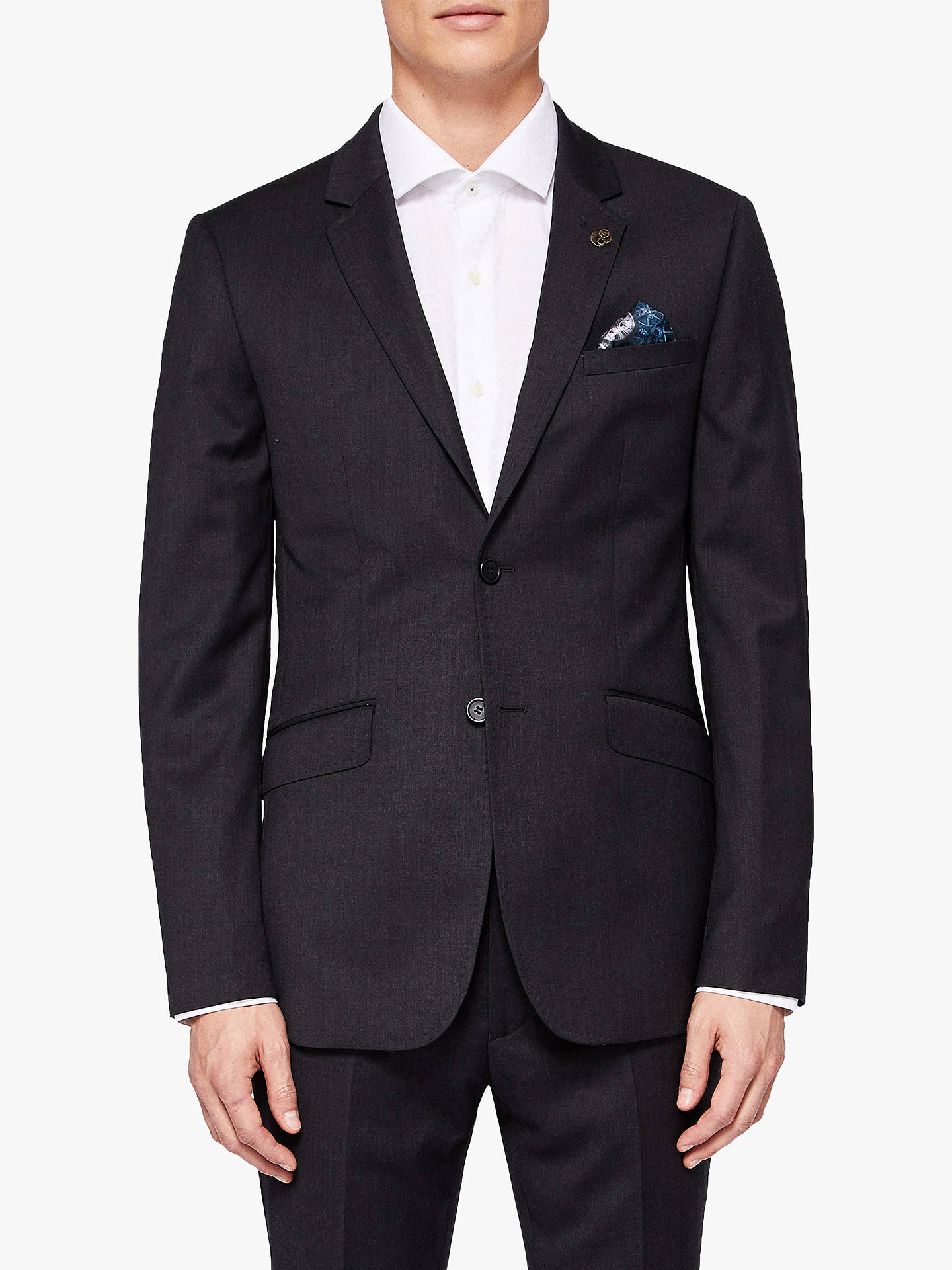 Ted Baker Timzon Wool Tailored Suit Jacket, Black at John Lewis & Partners