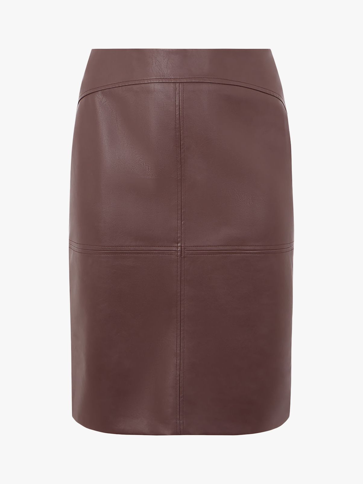 maroon leather pencil skirt