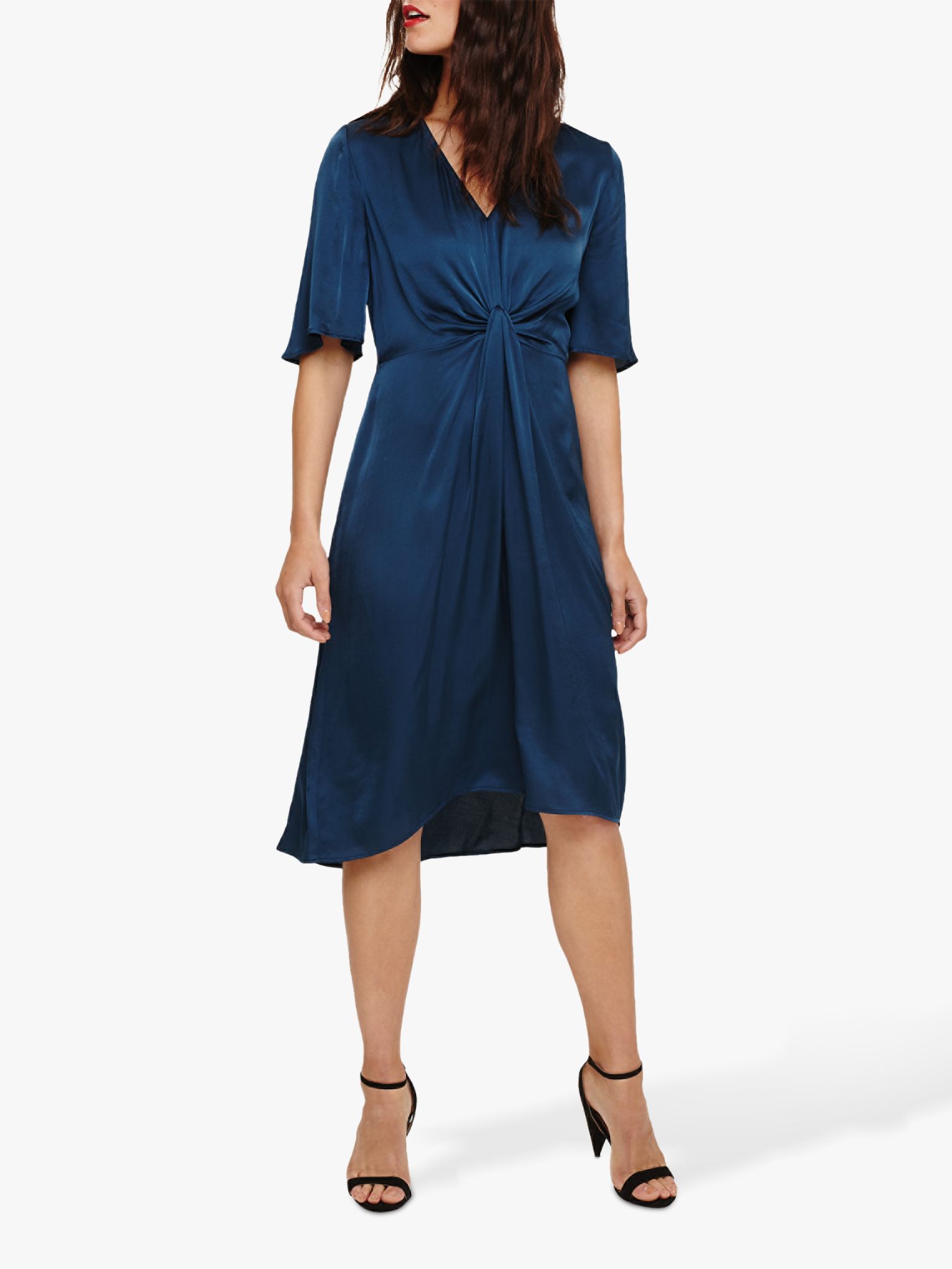 fluted midi dress