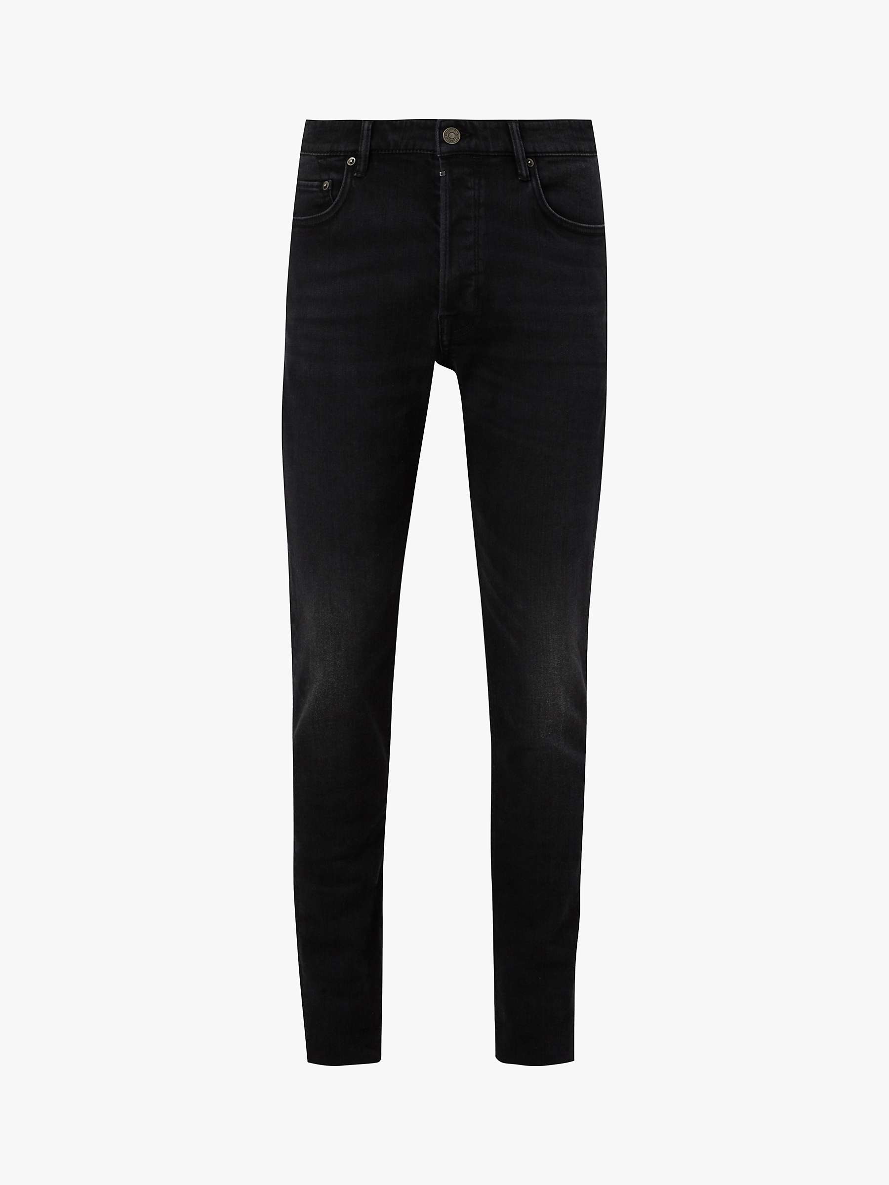 Buy AllSaints Rex Straight Skinny Fit Jeans, Washed Black Online at johnlewis.com
