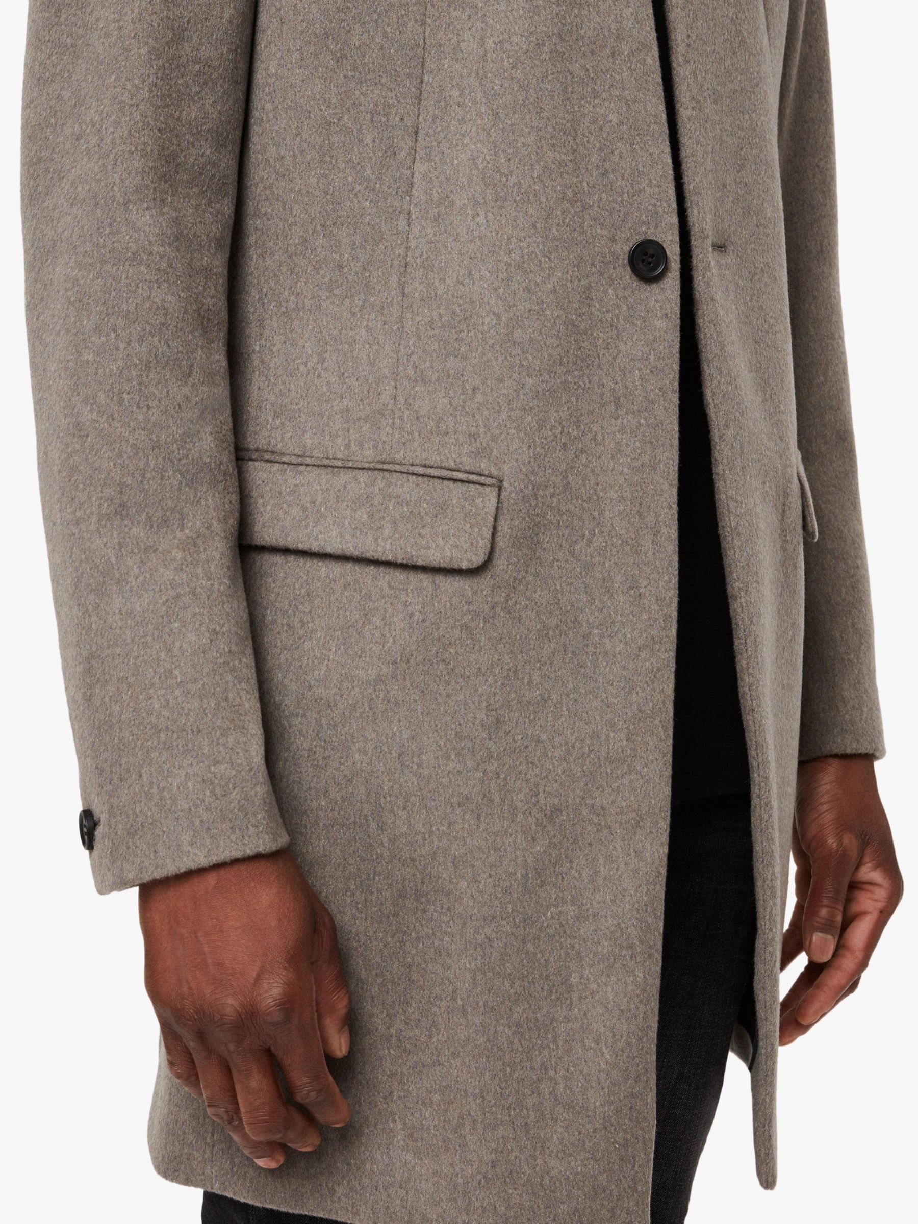 AllSaints Bodell Coat, Oatmeal Brown