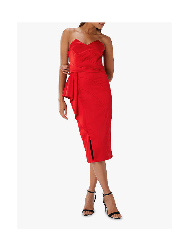 Coast Taylor Pleated Cocktail Dress, Red