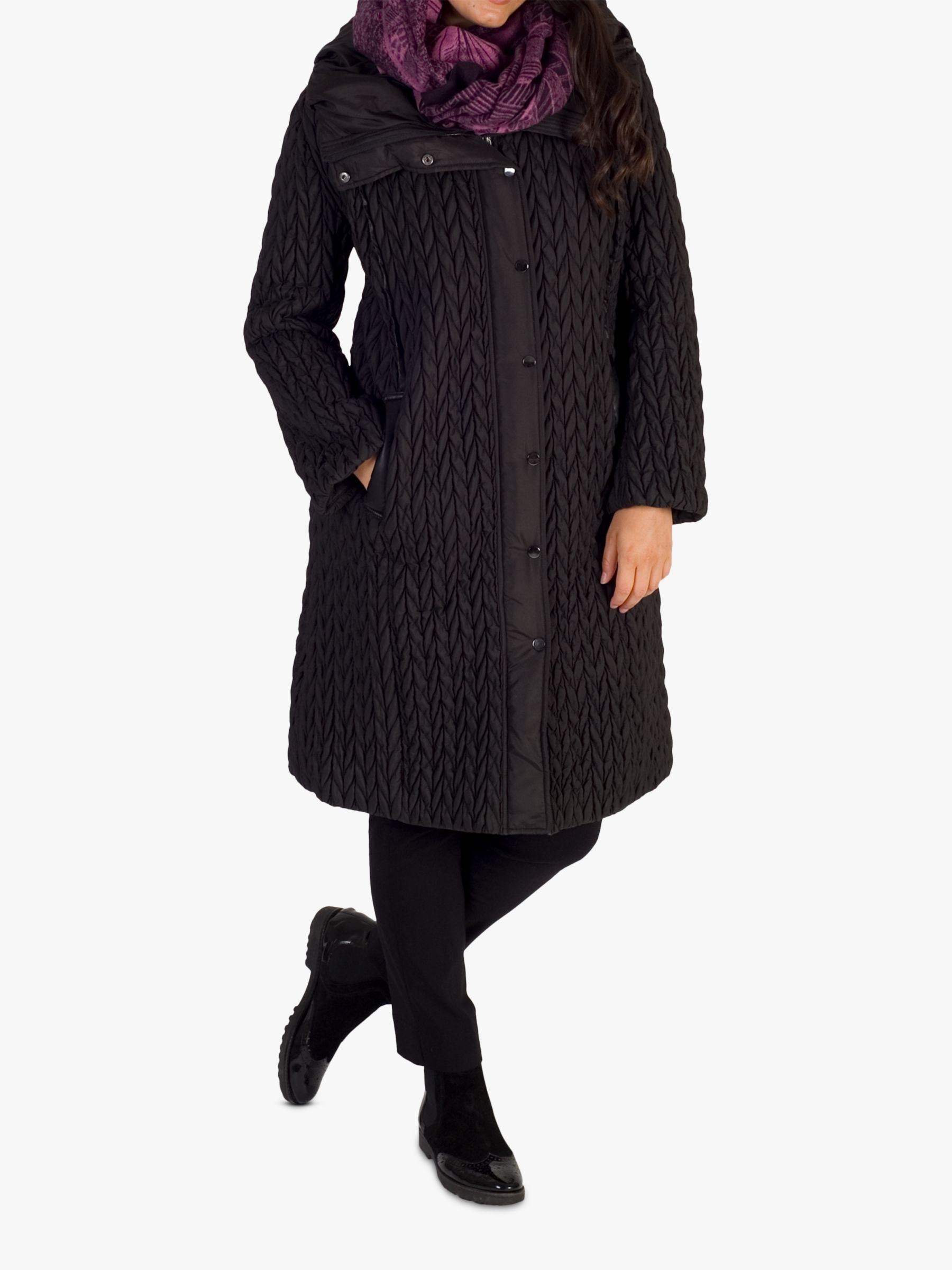 Buy Chesca Cable Quilted Long Coat Online at johnlewis.com