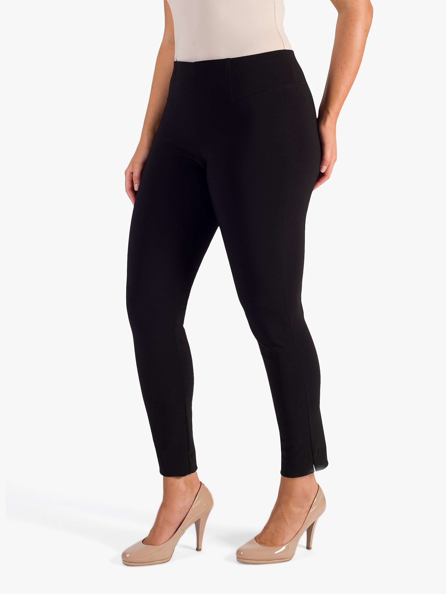 Buy Chesca Slit Seam Detail Trousers, Black Online at johnlewis.com