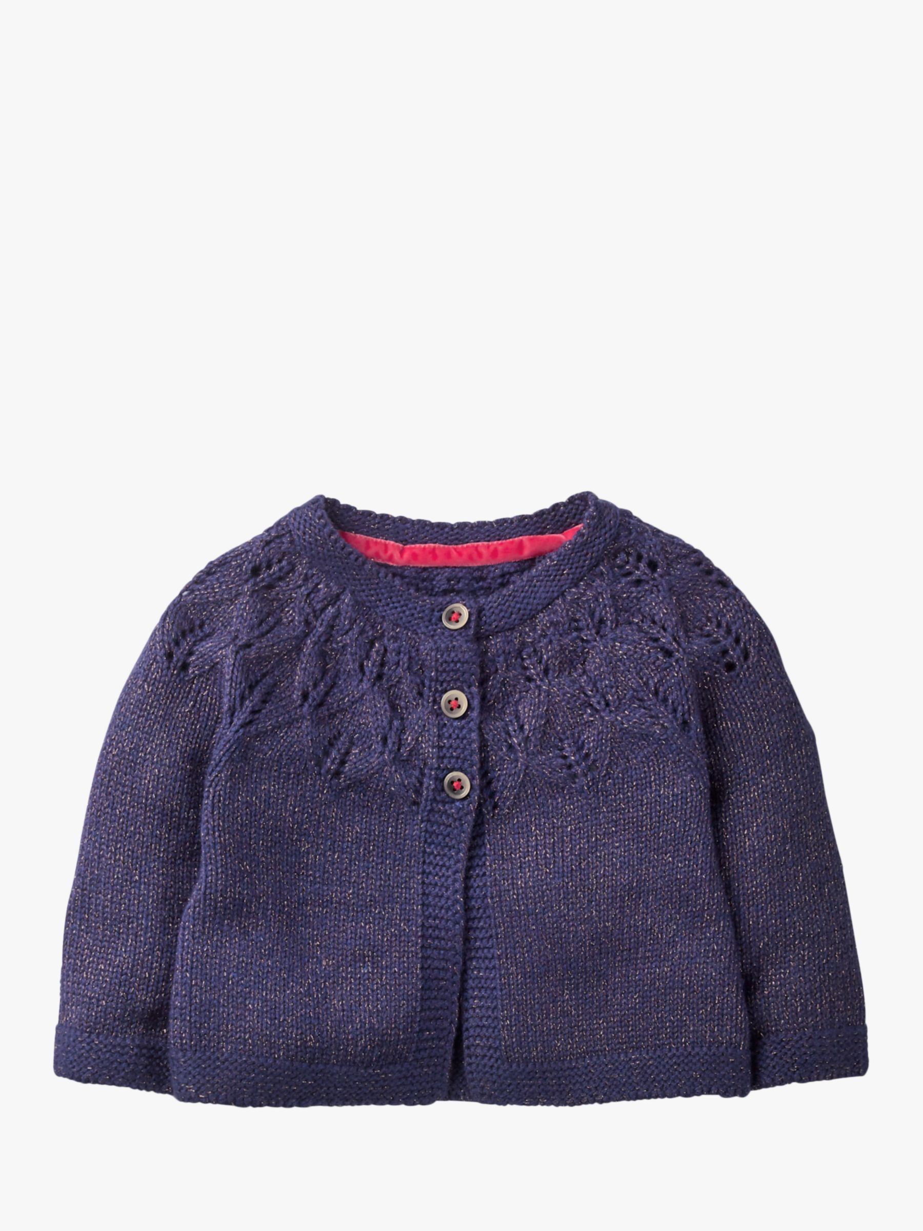 Mini Boden Baby Cosy Cardigan, Prussian Blue