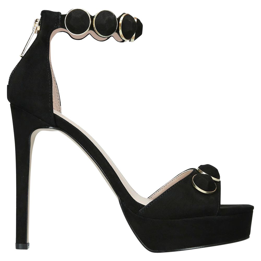 Carvela Gilly Stiletto Heel Embellished Platform Sandals, Black