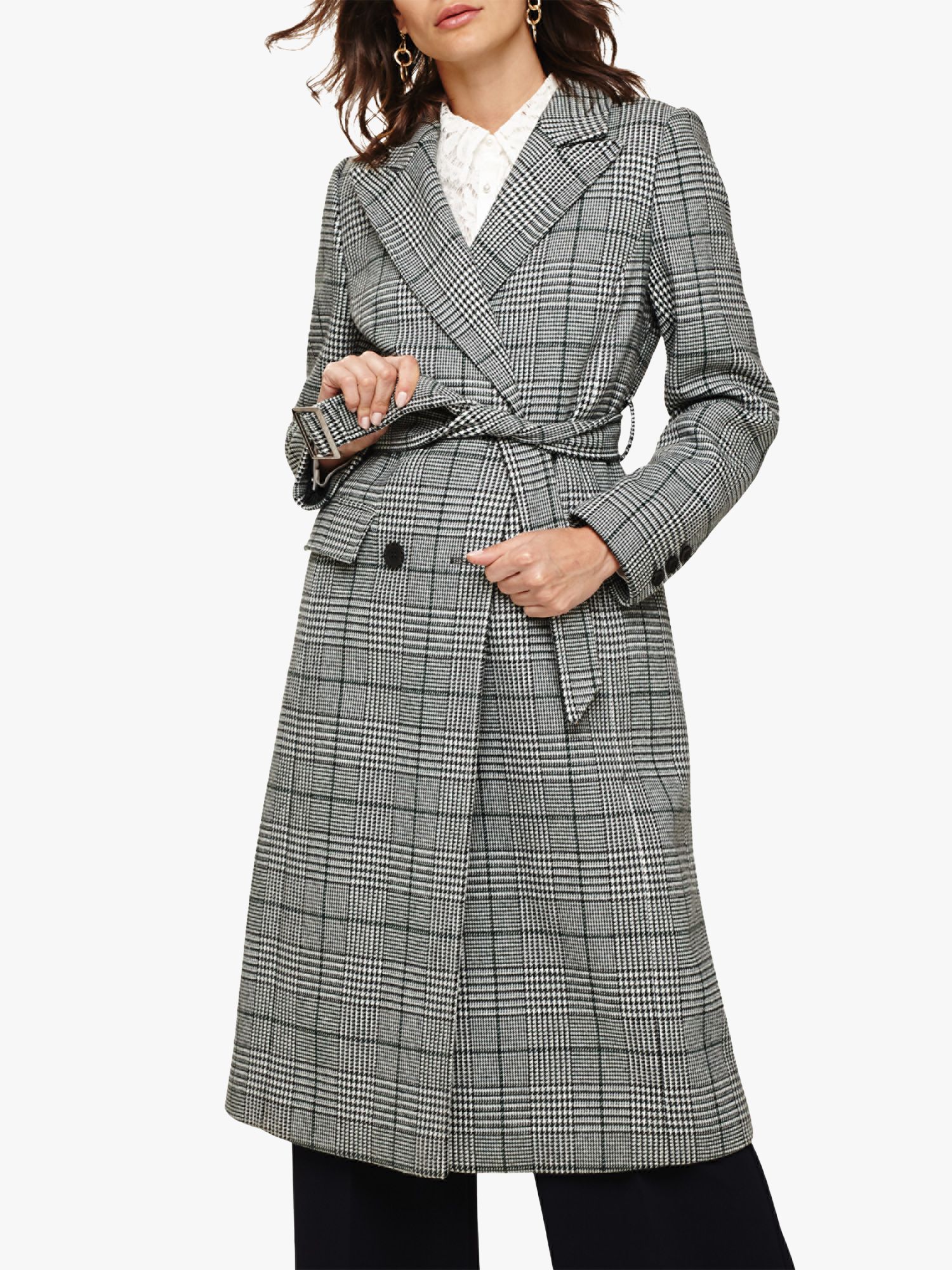 Phase Eight Carmel Check Trench Coat, Multi
