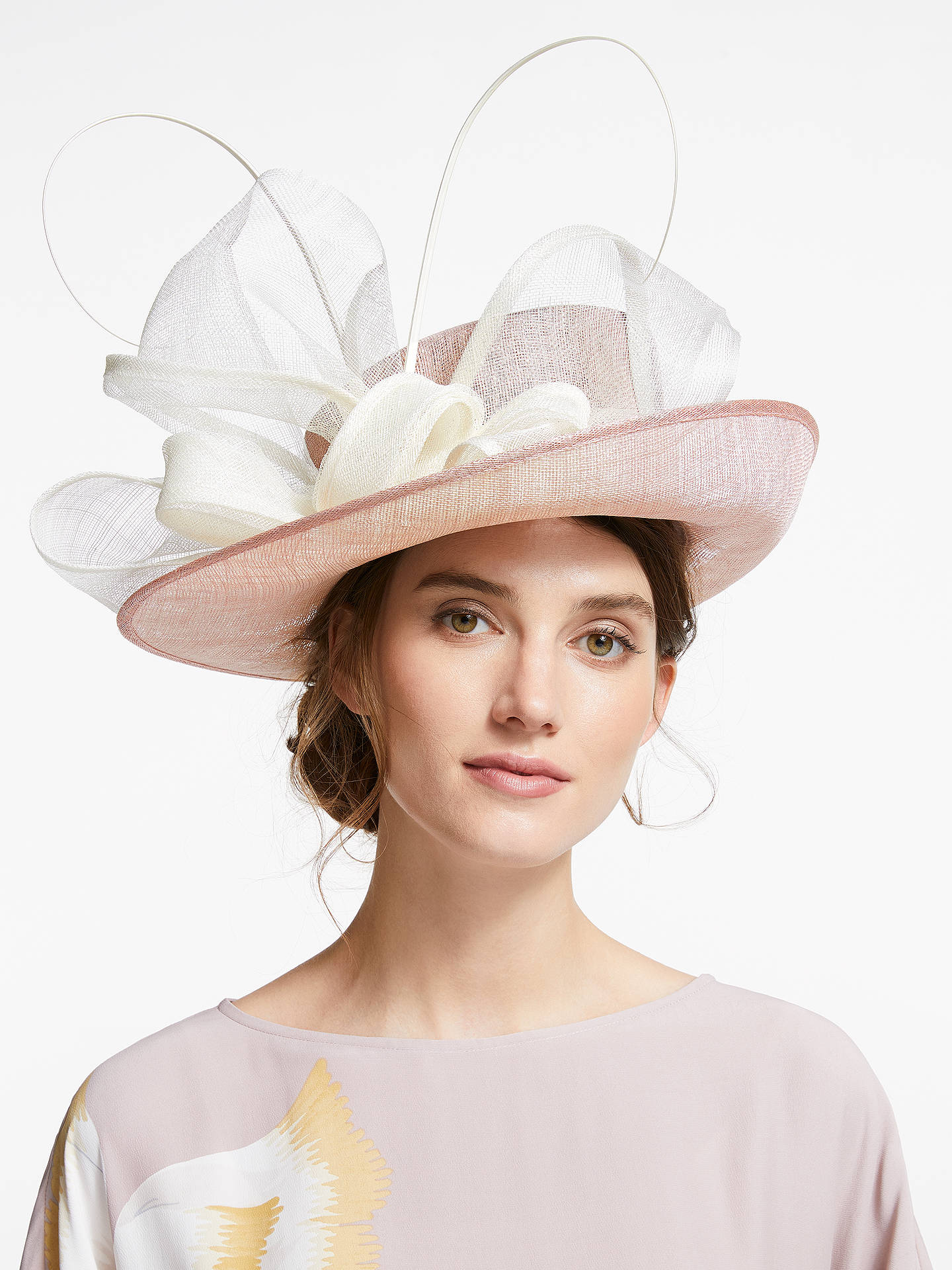 Buy John Lewis & Partners Harriet Loop Occasion Hat, Blush/Ecru, One Size Online at johnlewis.com