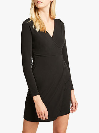 French Connection Slinky Long Sleeve Wrap Dress