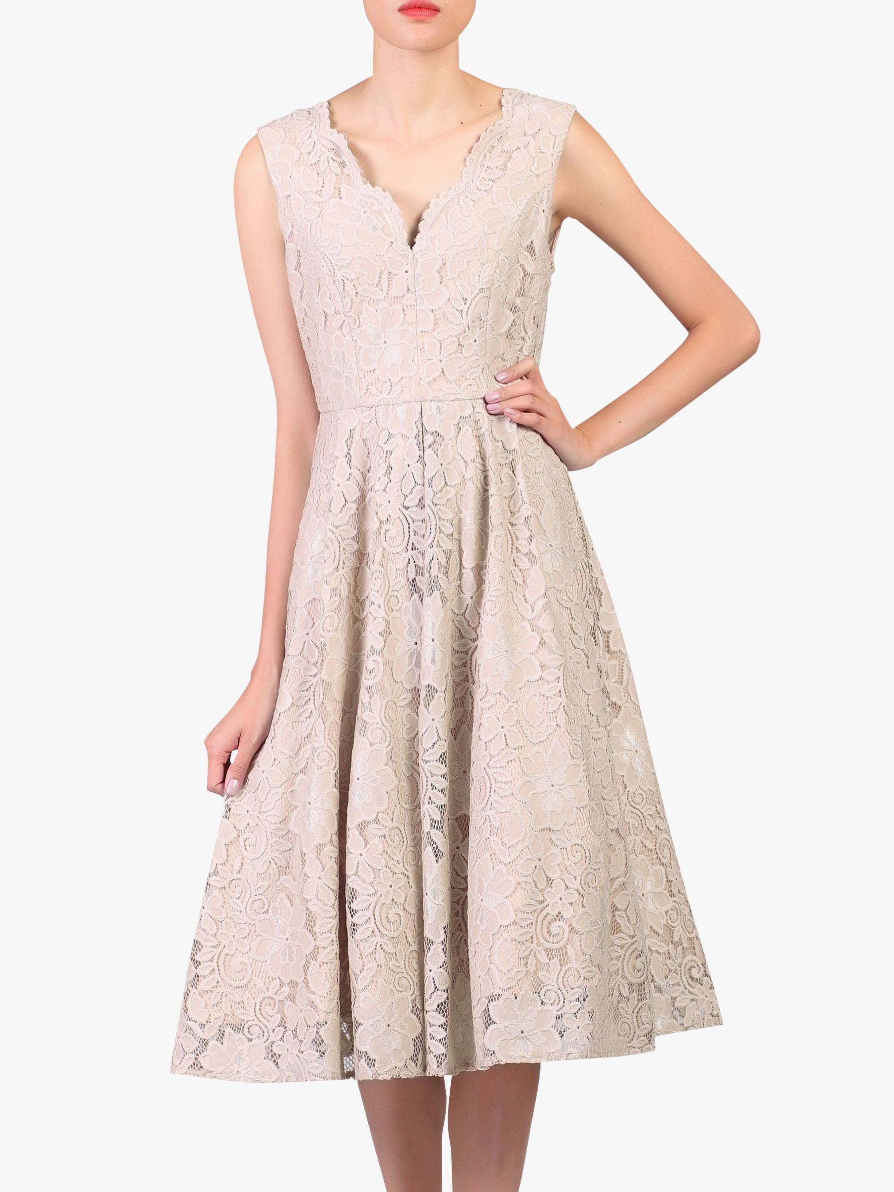 jolie moi scalloped lace dress