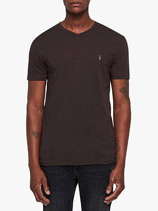 AllSaints Tonic V-Neck T-Shirt, Oxblood Red