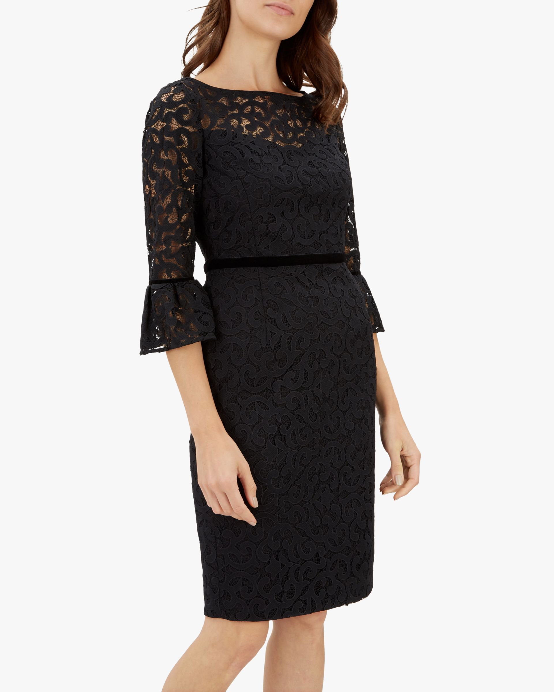 john lewis black lace dress