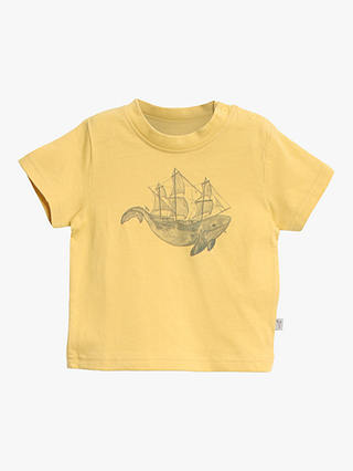 Wheat Baby Whale T-Shirt, Pomelo Yellow