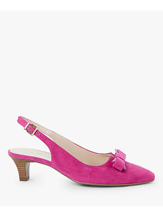 Peter Kaiser Sona Bow Slingback Court Shoes, Berry Suede