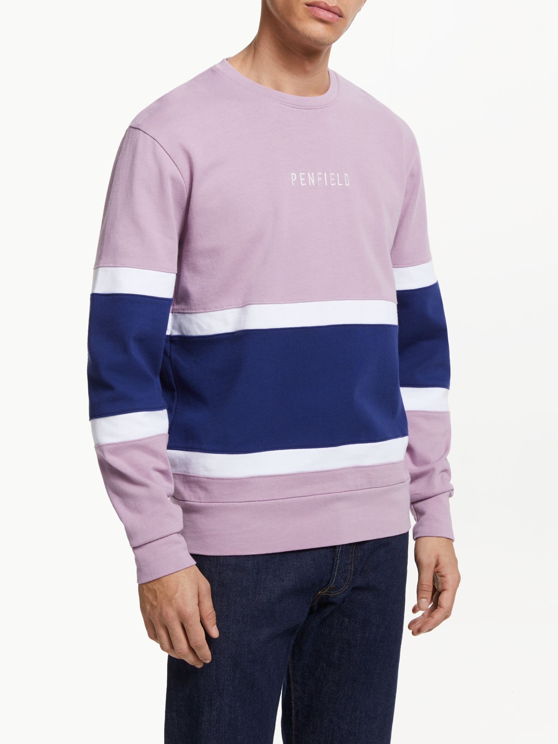 Penfield Boyd Colour Block Sweatshirt, Lavender Mist