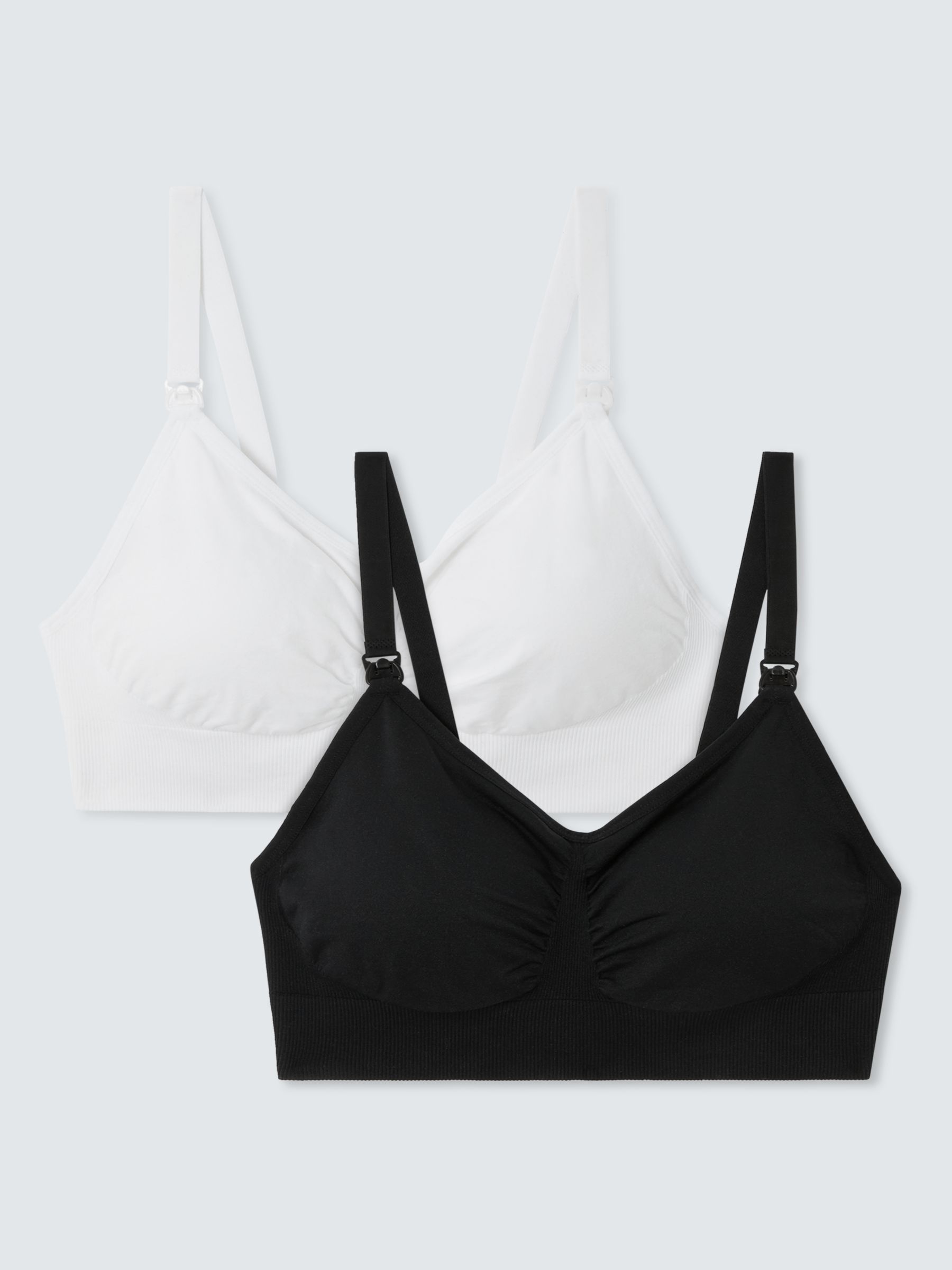 H&M+ 2-pack padded bras - White/Grey marl - Ladies
