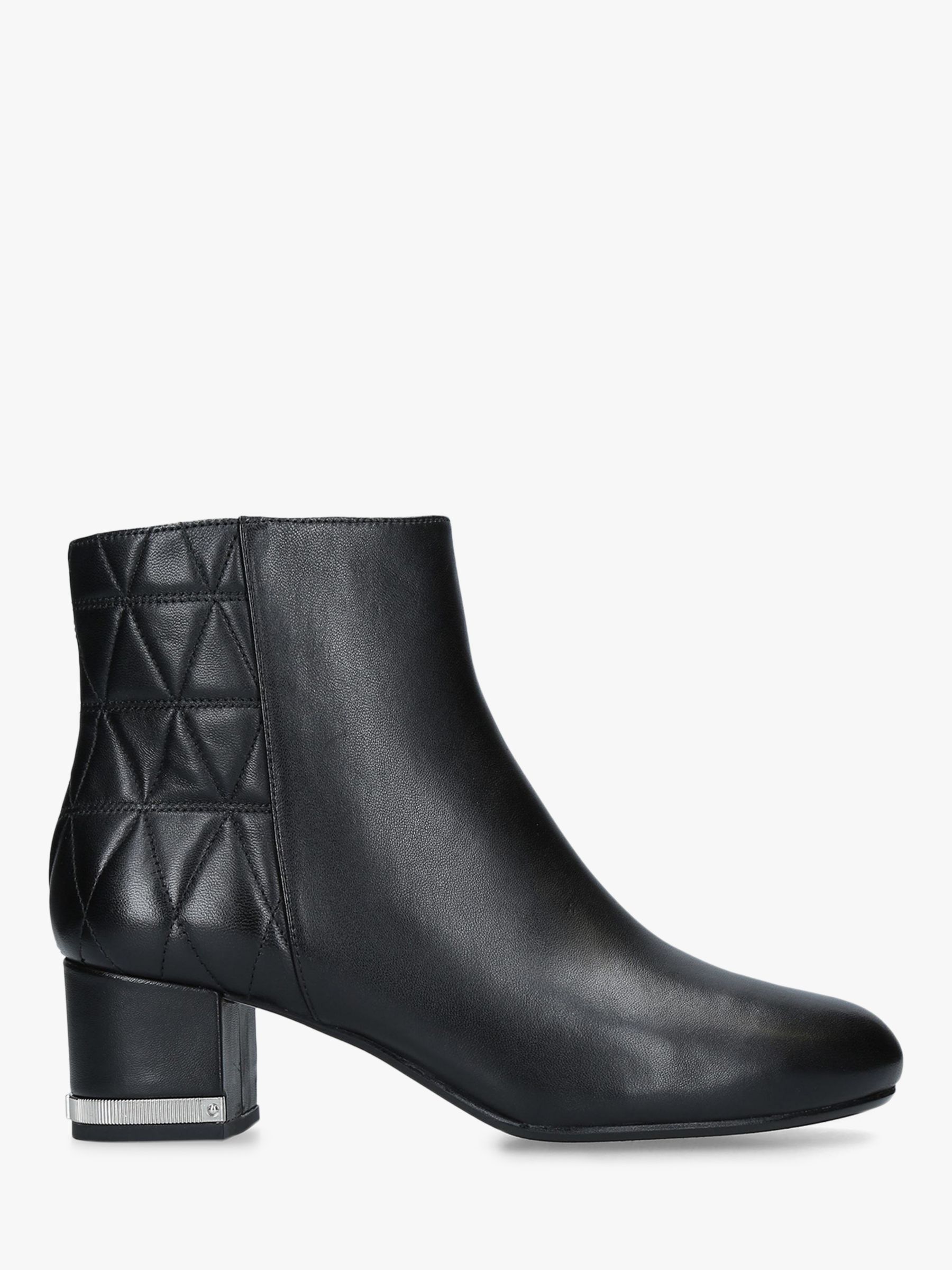 MICHAEL Michael Kors Marcie Block Heel Ankle Boots, Black Leather