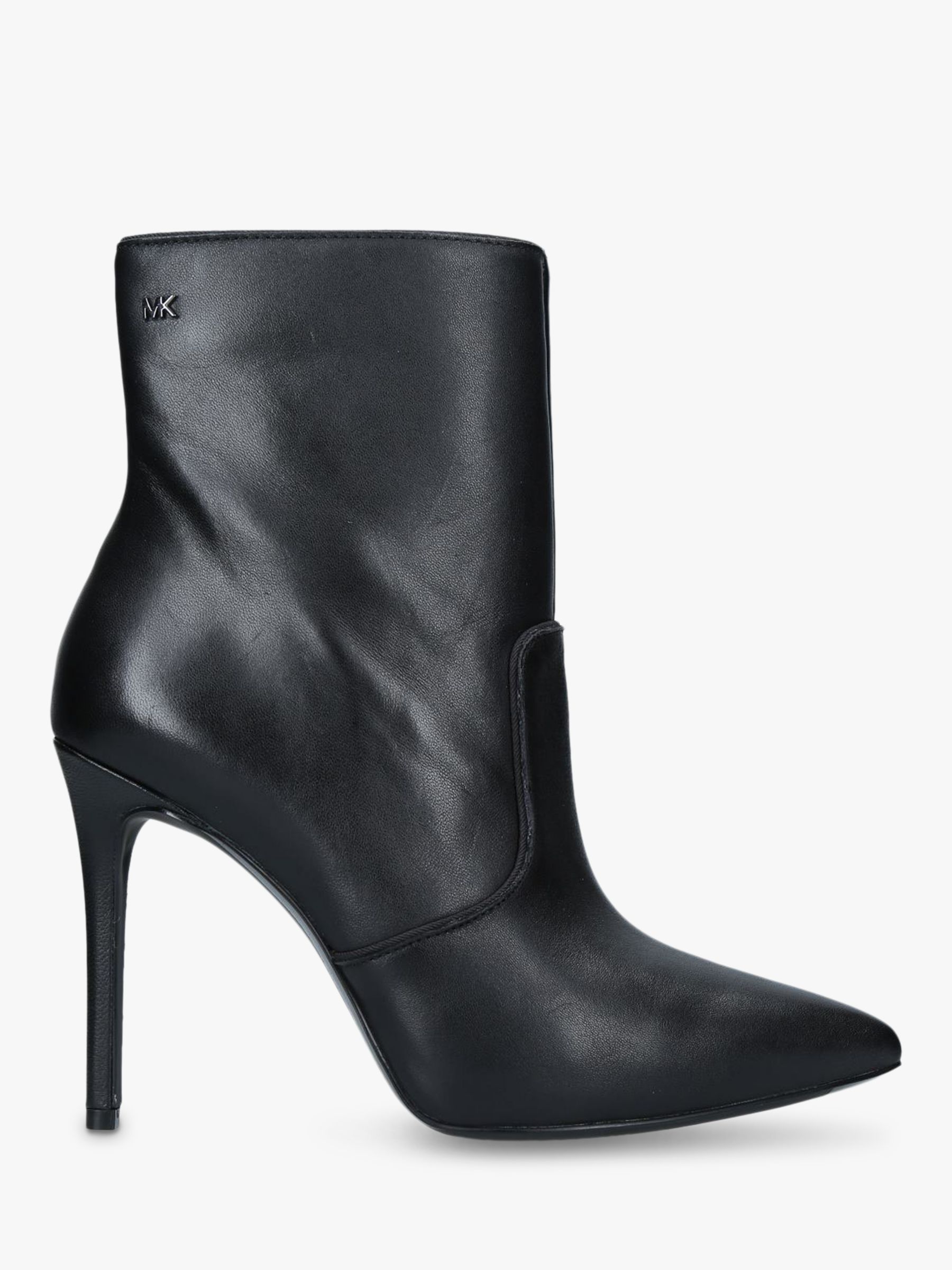 MICHAEL Michael Kors Blaine Stiletto Heel Ankle Boots, Black Leather