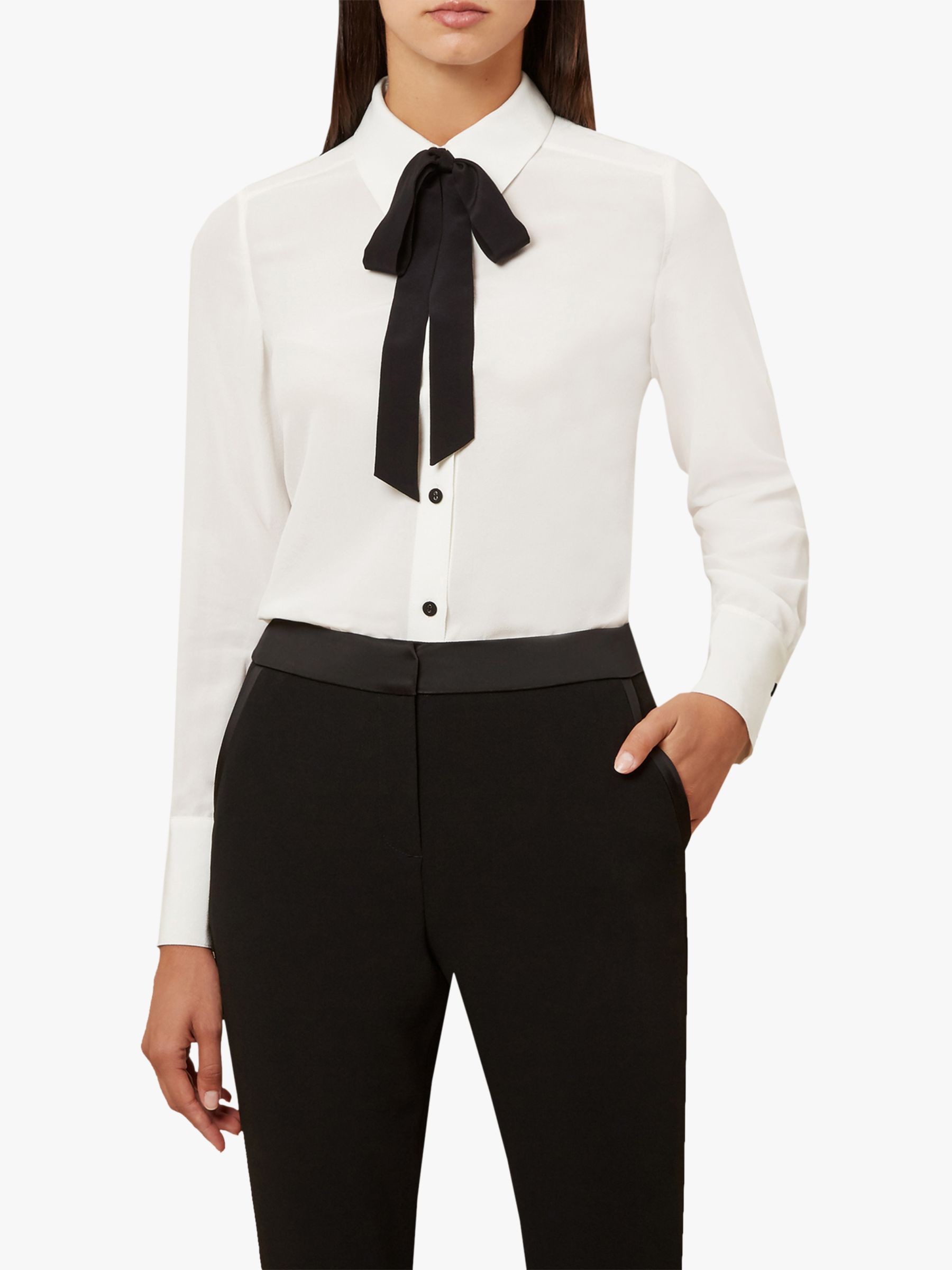 Hobbs Lana Silk Blouse, Ivory