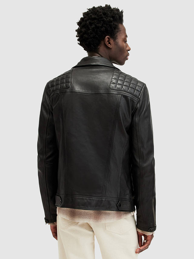 AllSaints Conroy Leather Biker Jacket, Black