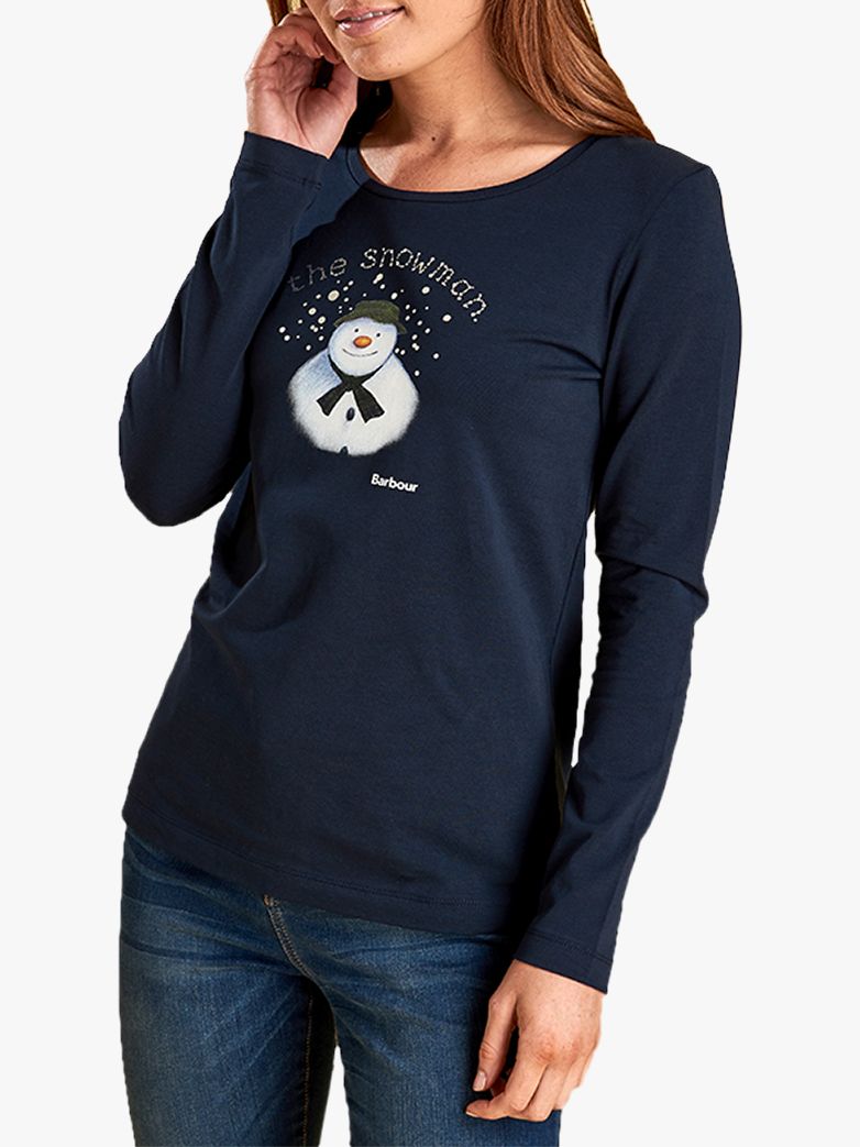 Barbour Meadow Snowman Top, Navy at 