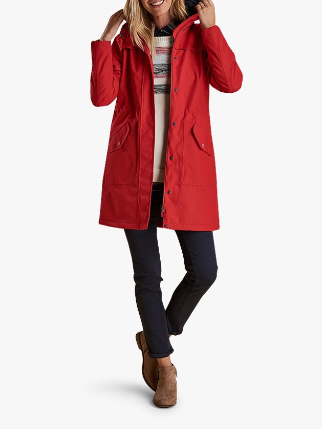 barbour red seafield jacket