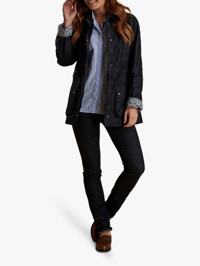 Barbour harriet waxed cotton on sale jacket