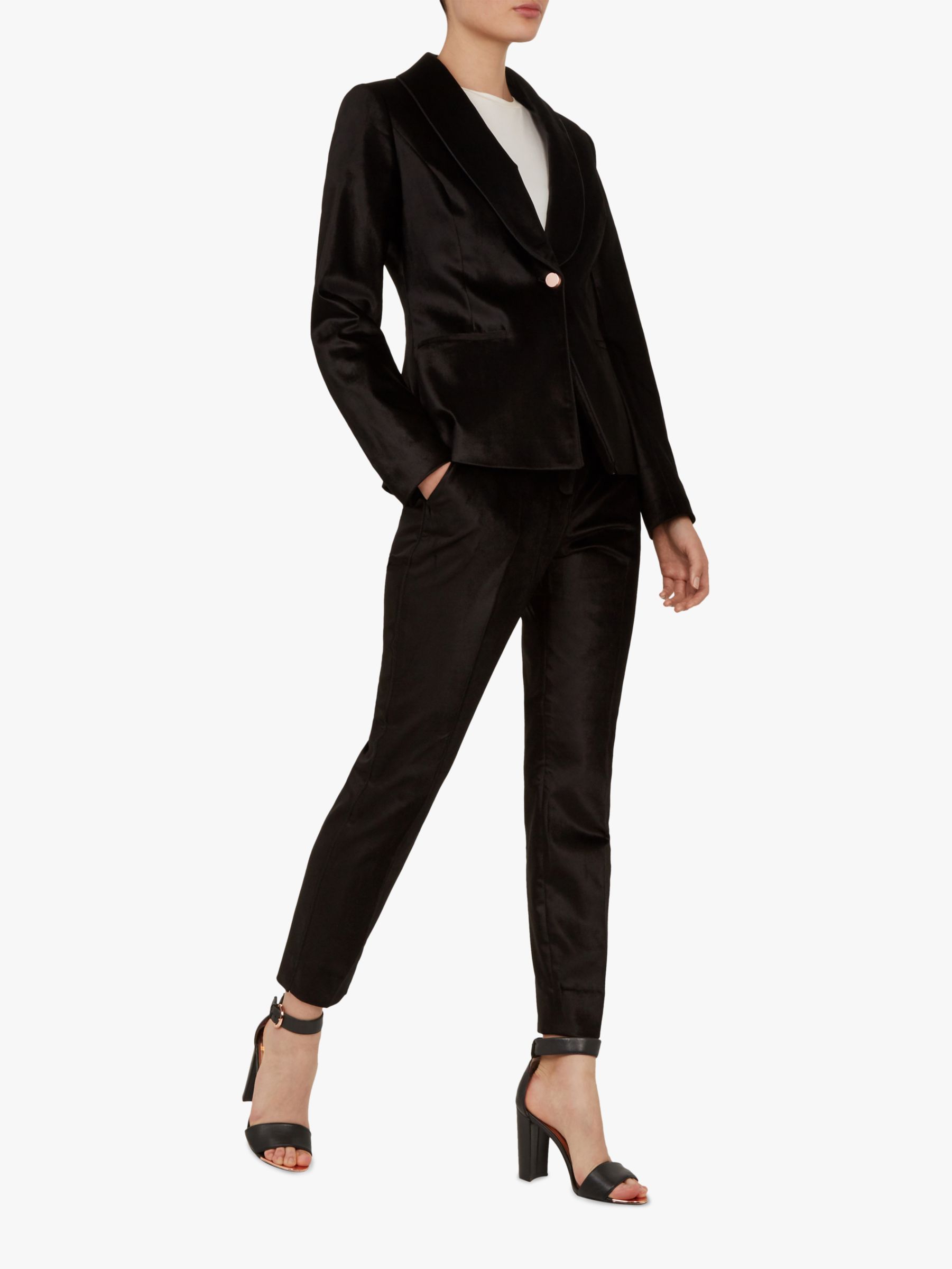 Ted Baker Alie Velvet Blazer, Black