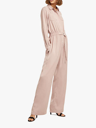 French Connection Enid Crepe Jumpsuit, Maple Sugar