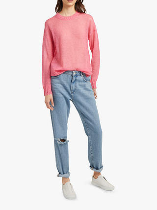 French Connection Miri Drop Shoulder Jumper, Bright Pink