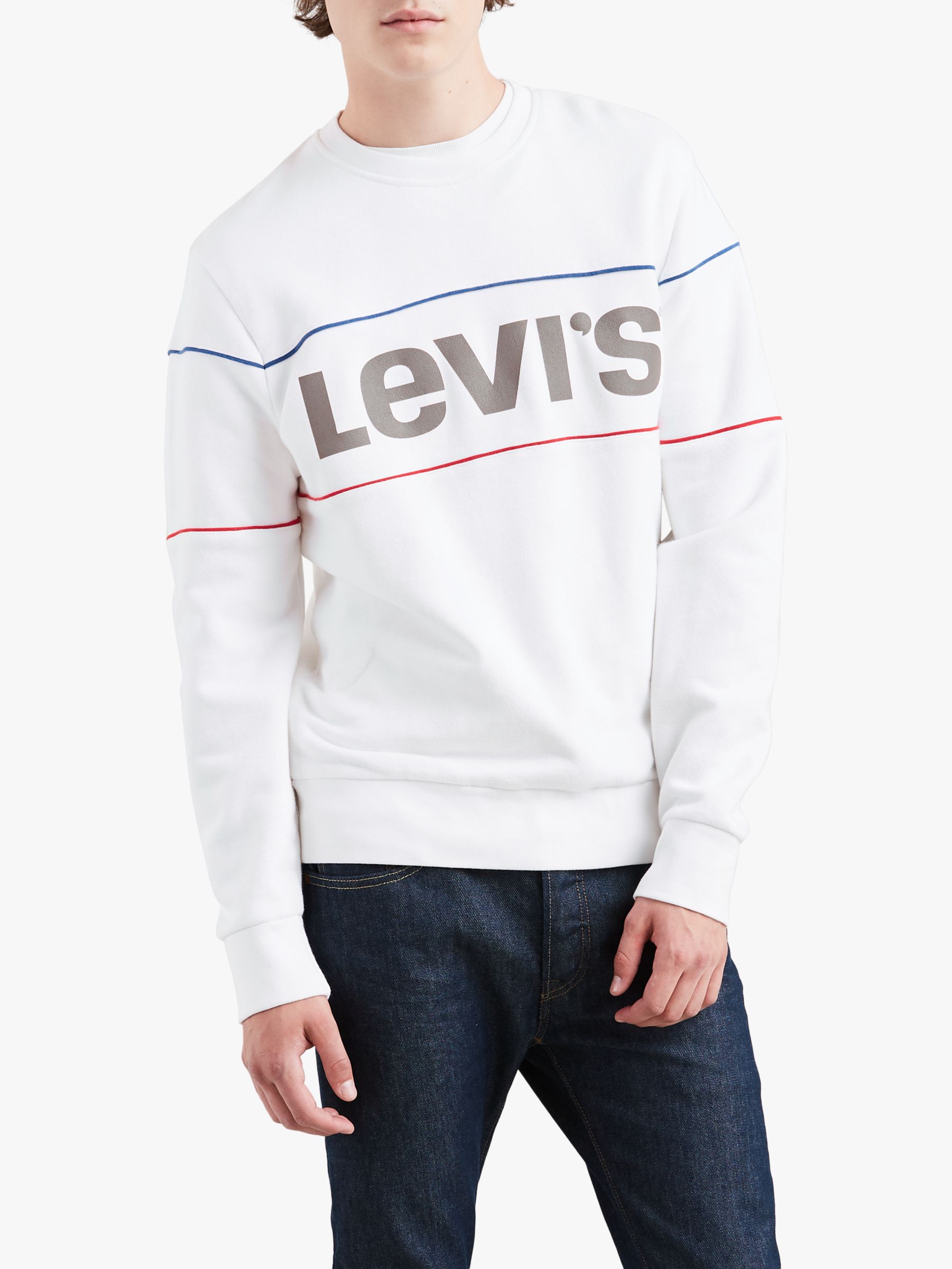 Levi's Reflective Sweatshirt, Piping White/Reflective