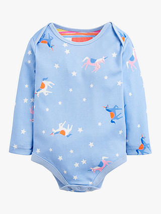 Baby Joule Snazzy Unicorn Bodysuit, Blue