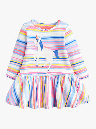 Baby Joule Matilda Jersey Applique Dress, Pink/Multi