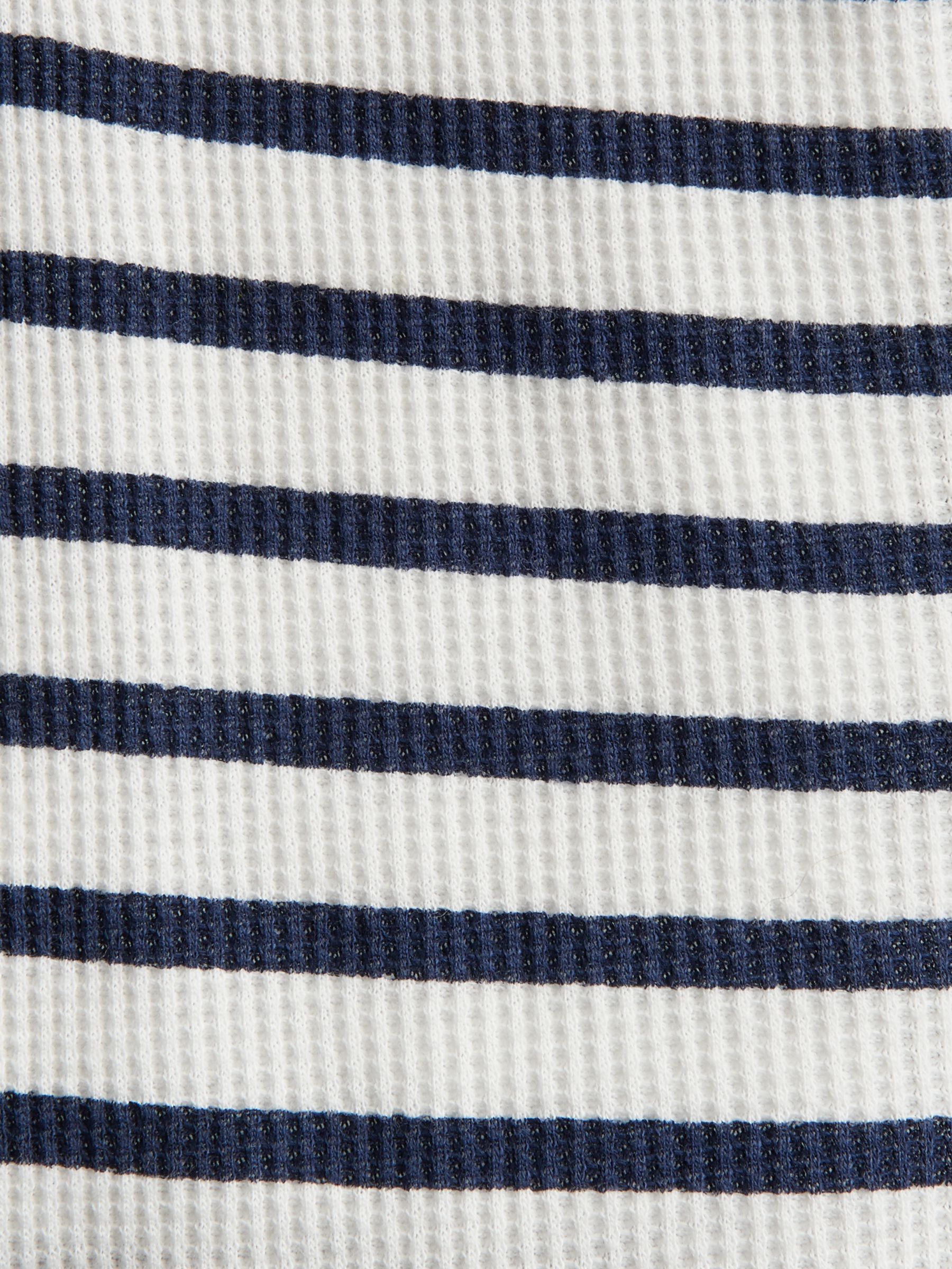 Baby Joule Webley Stripe Sleepsuit, White/Navy